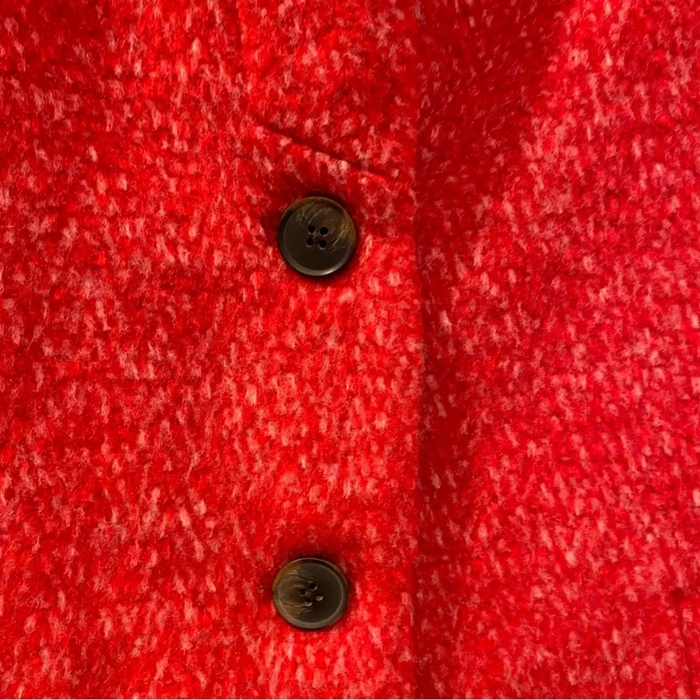 🆕 OLD NAVY Red‎ Relaxed Textured Cardigan Coat Size L Tall 11% Wool Lightweight - Picture 8 of 13